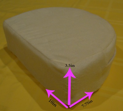 Back support pillow dimensions