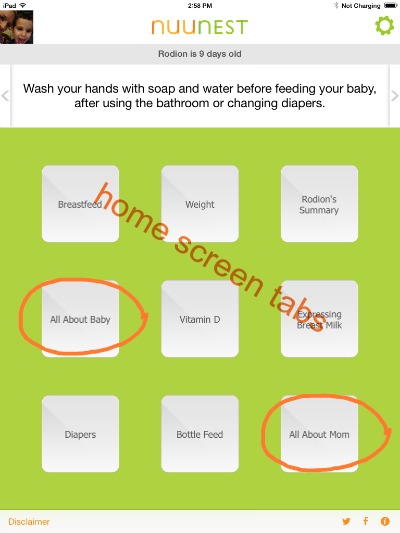 Home screen tabs