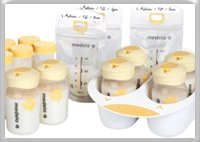 Breast milk storage: glass, plastic and storage bags