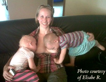 Getting creative breastfeeding twins