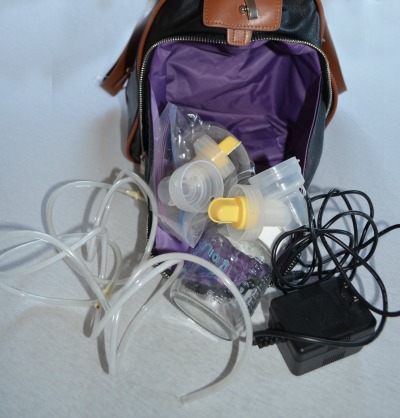 Maddy breast pump bag with accessories