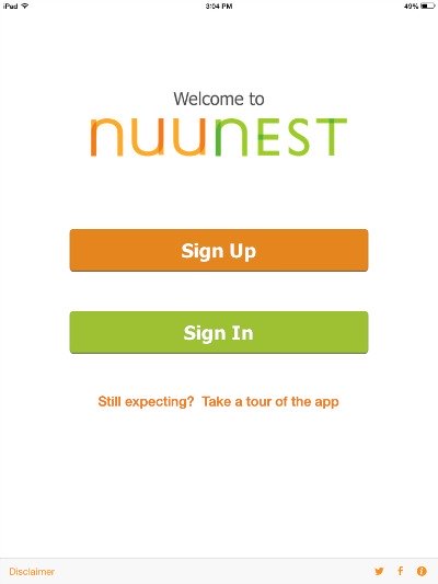 NuuNest log-in page