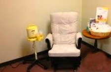 Breastfeeding room with a pump